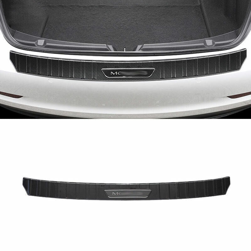 for Tesla Model 3 2017-2022 Carbon Fiber Rear Bumper Protector Guard Plate Trim
