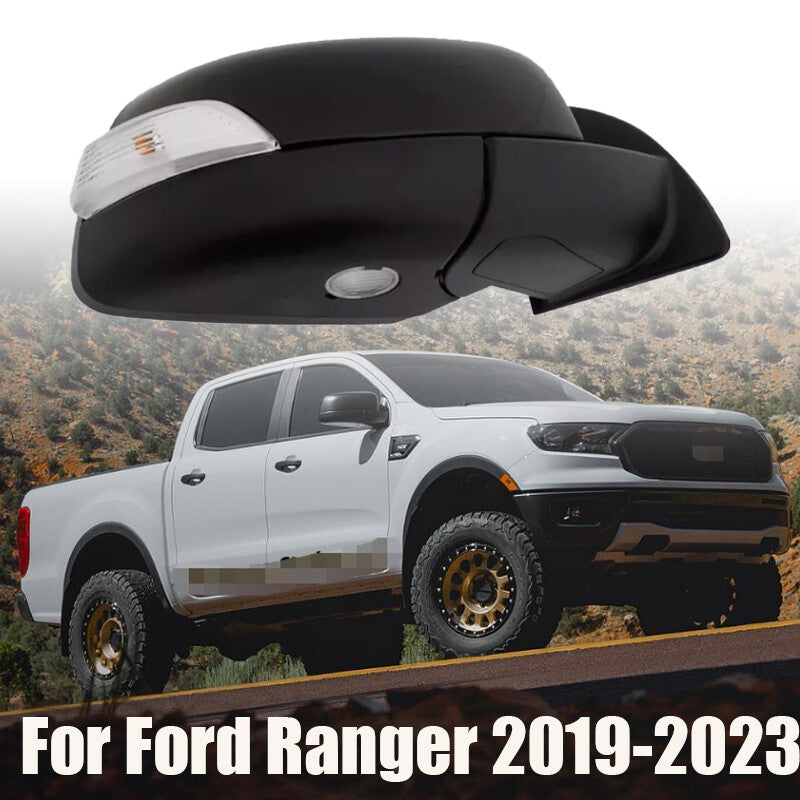for Ford Ranger 2019-2023 W/Heated Blind Spot Black Passenger Right Side Mirrors