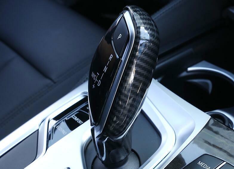 for BMW X3 G01 2018-21 ABS Carbon Fiber Gear Shift Knob Shifter Lever Cover Trim