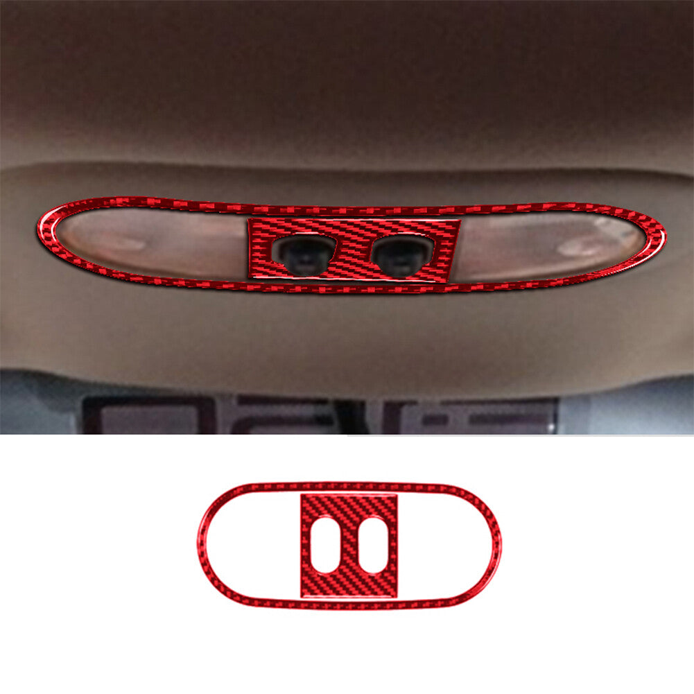 Red carbon fiber interior light control cover trim for Ford F-150 FX4