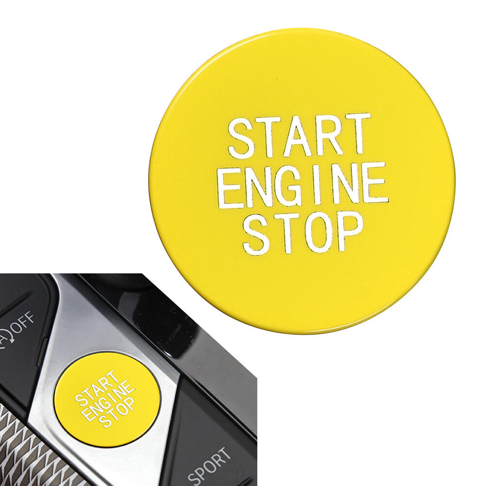 Engine Start Stop Button Switch Cover Trim ABS Fit for BMW 3 8 X Series Yellow