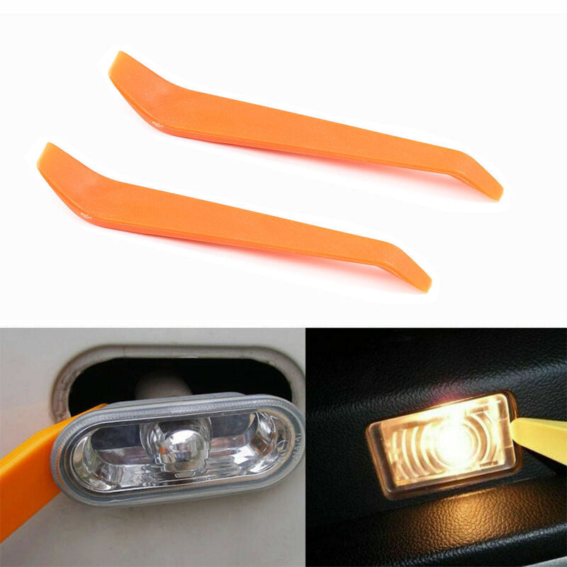 2 Open Pry Tool For Interior Trim Lamp License Plate Lights Removal Installation