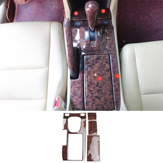 Wood Grain Console Gear Shift Panel Cover For 2008-2013 for Honda Accord Crosstour