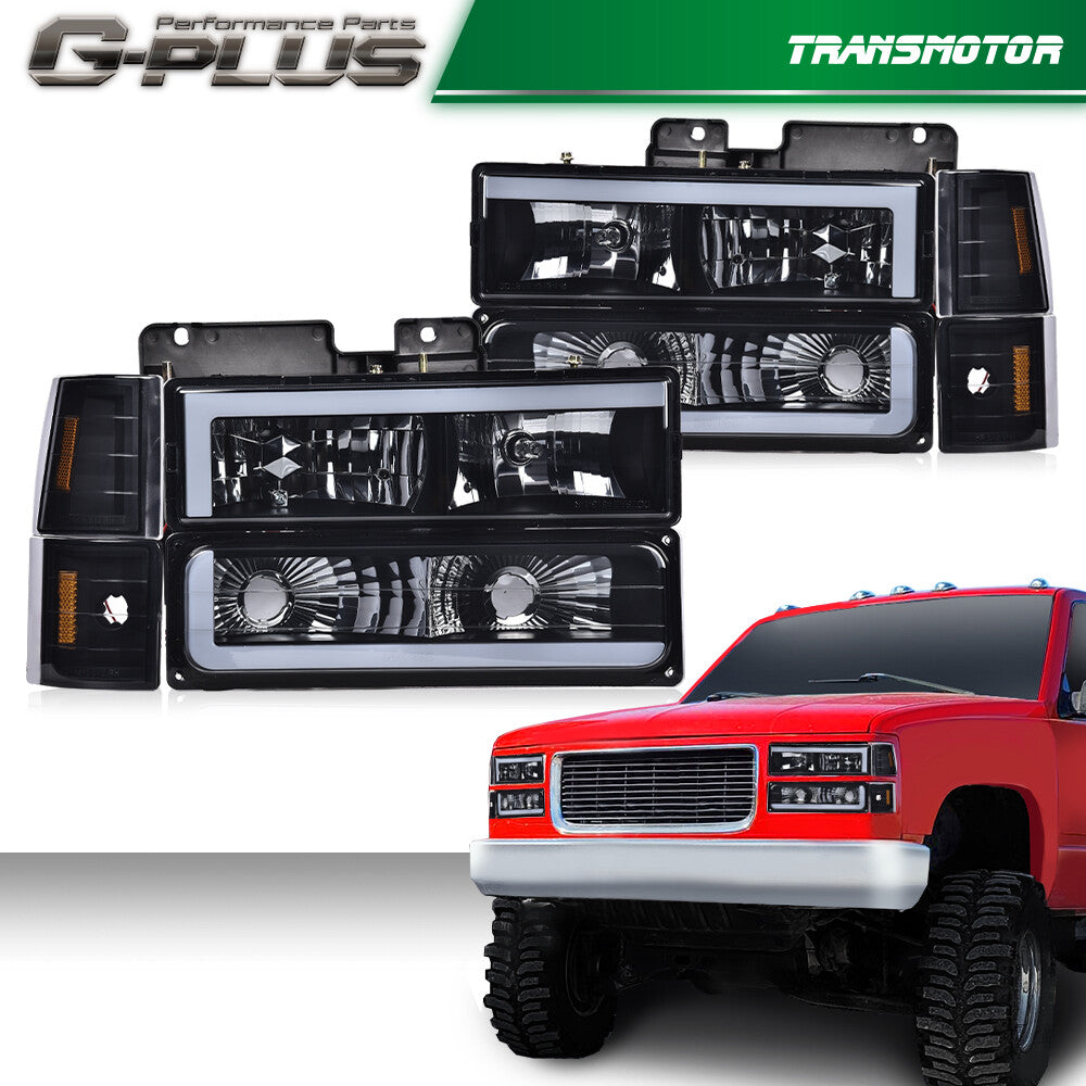 Fits 94-98 C10 C/K Silverado LED DRL Gum Water + Tooth Blue Red