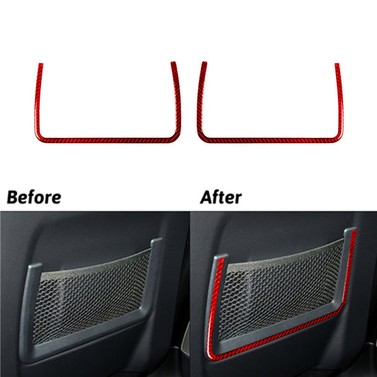 Red Carbon Fiber for Seat Storage Trimming For Land for Range Rover Sport 2014-2017