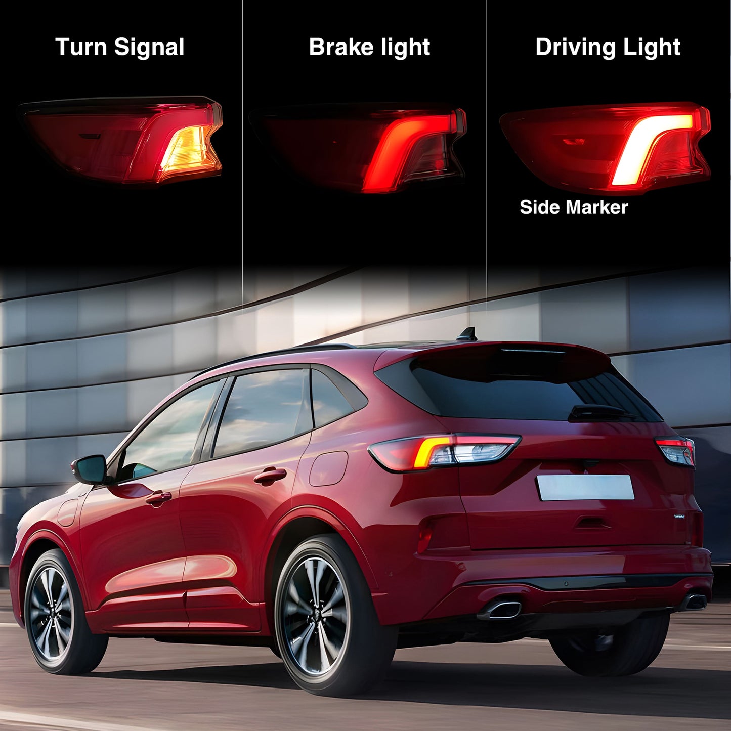 for Ford Escape 2020 2021 2022 Left Driver Outer Tail Light Assembly Brake Lamp