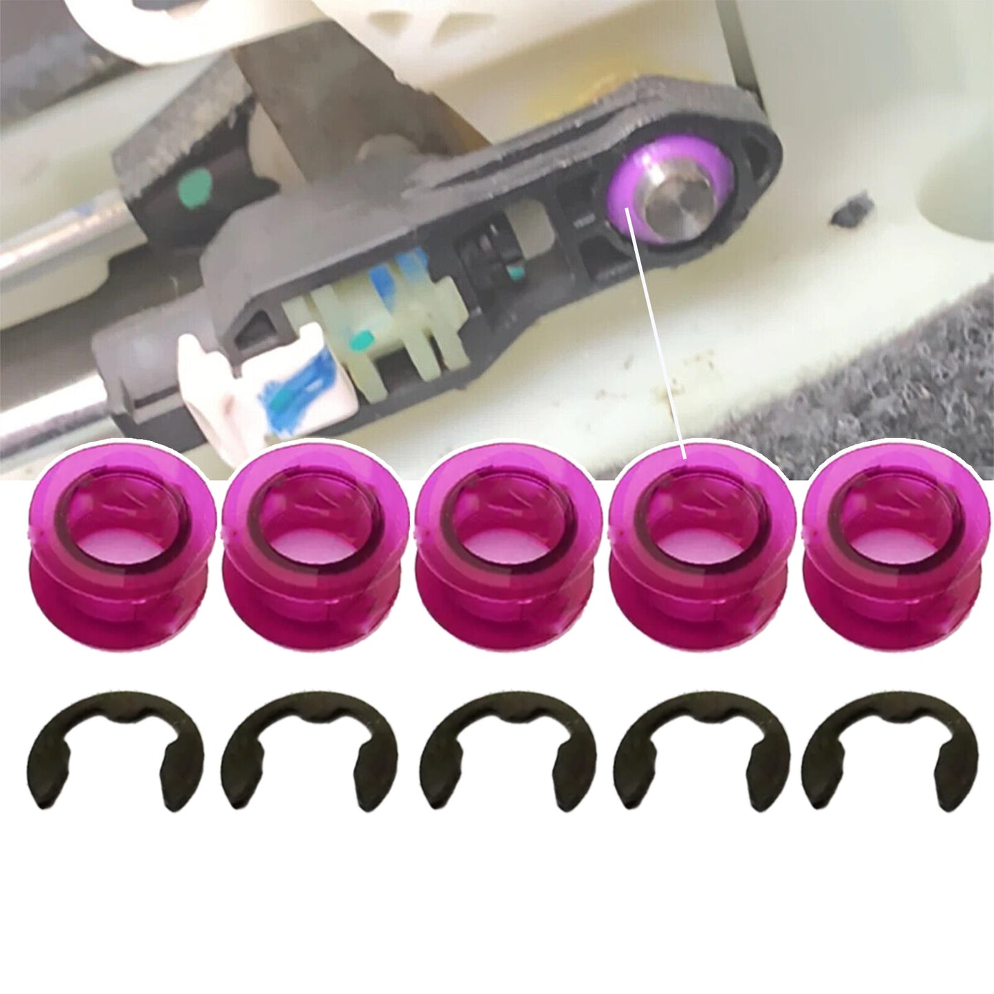 for Suzuki for Swift Gear Shift Cable Bush Gearbox Repair Kit - 5 Bushes 5 C Clips