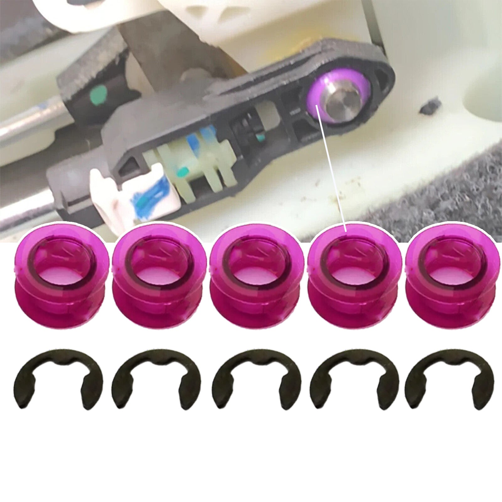 for Suzuki for Swift Gear Shift Cable Bush Gearbox Repair Kit - 5 Bushes 5 C Clips