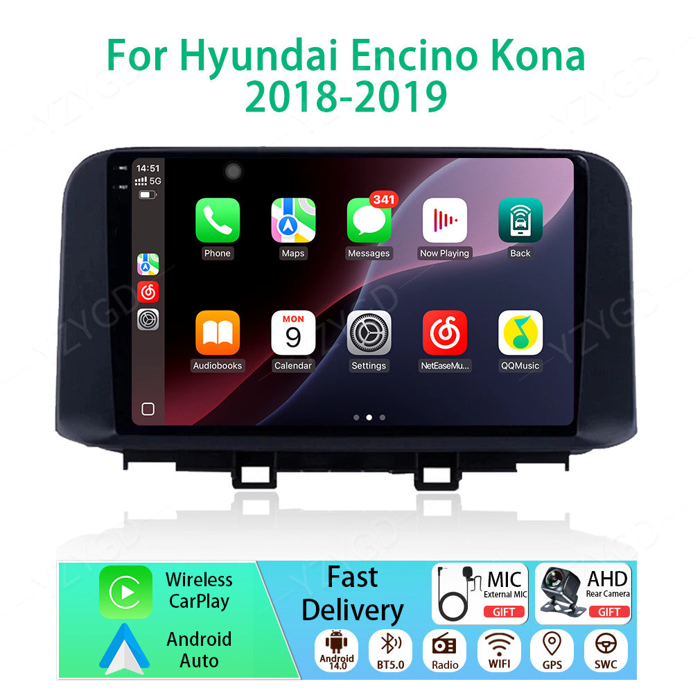 for Hyundai Encino Kona 2018-2019 Multimedia CarPlay Car Stereo Radio GPS Screen
