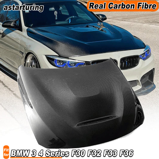 for BMW 3 4 Series F30 F32 F33 F36 REAL Carbon Bumper Engine Hood Bonnet Cover