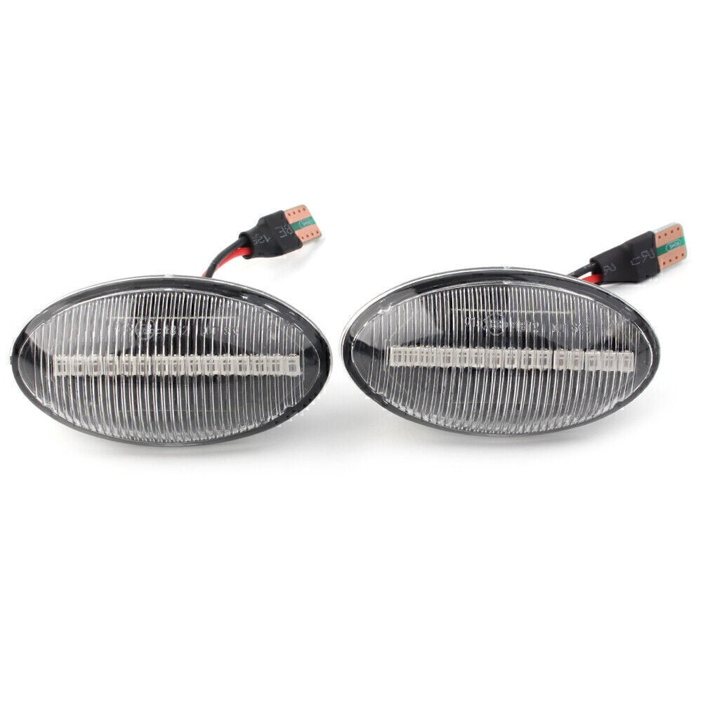 Amber LED Sequential Dynamic Clear Side Marker Light Fit for Mini Cooper R50 R52 R53
