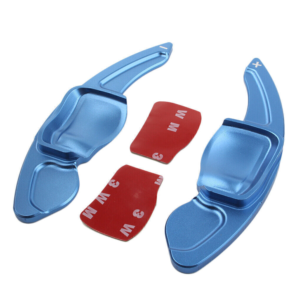 2xSteering Wheel Paddle Extension Shift Fit for VW for Golf for Jetta R MK5 MK6 Blue