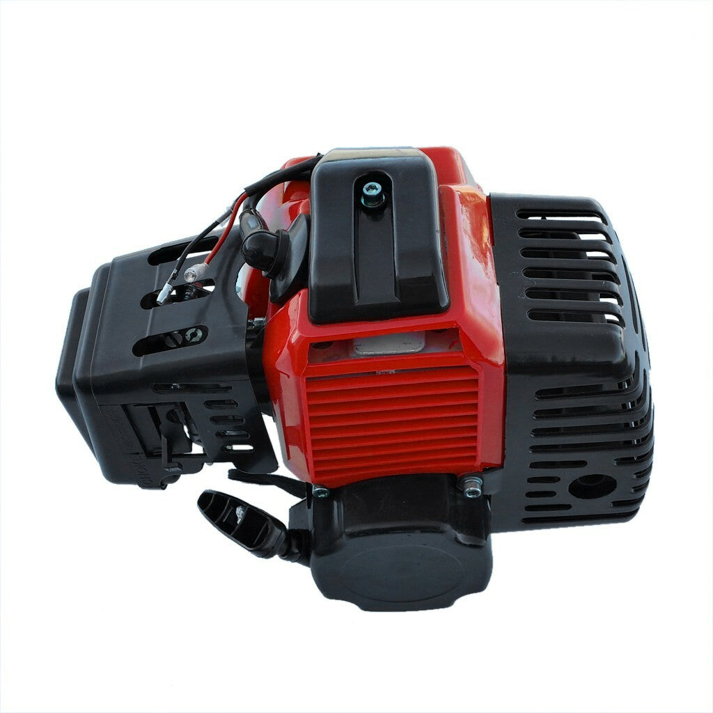 49cc 2-stroke engine motor kit for pull-start scooters, go-karts, lawnmowers, and pocket bicycles.