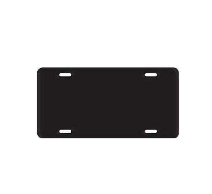 Car license plate cover cap, rear trunk blank, matte black, suitable for Genesis