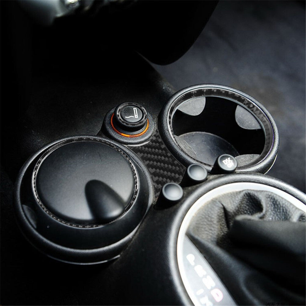 Carbon Fiber Cup Holder Console Control Trim for MINI Cooper R56 R57