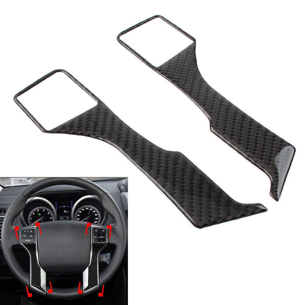Steering Wheel Panel Cover Trim Fit for Toyota for Land Cruiser Prado 2010-2018 Pair