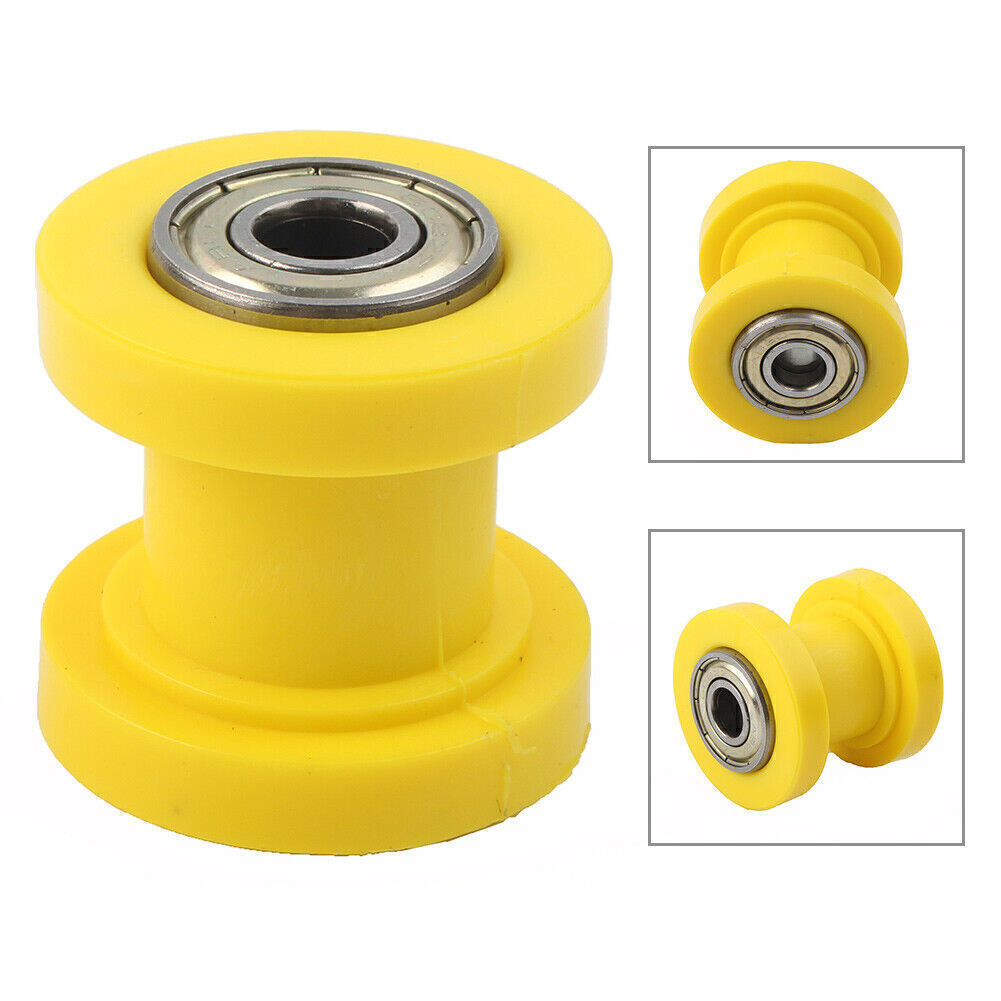 For Bike Motor 8mm Chain Roller Slider Tensioner Guide Pulley Dirt Pit yellow UK