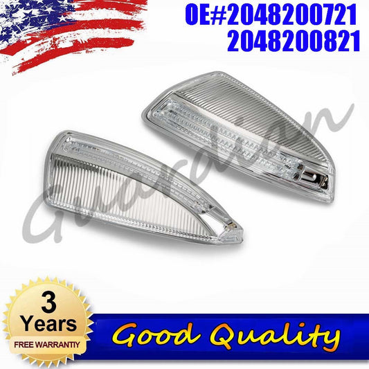 2X Left+Right Door Mirror Turn Signal Light 2048200721 2048200821 for Mercedes