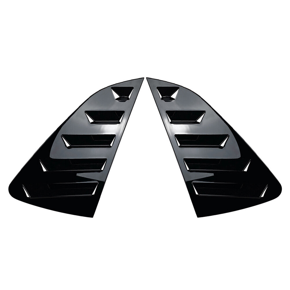Heck-Seitenfenster-Lamellen Vent Trim Abdeckung f¨¹r for VW Polo MK6 18+ Gloss Black
