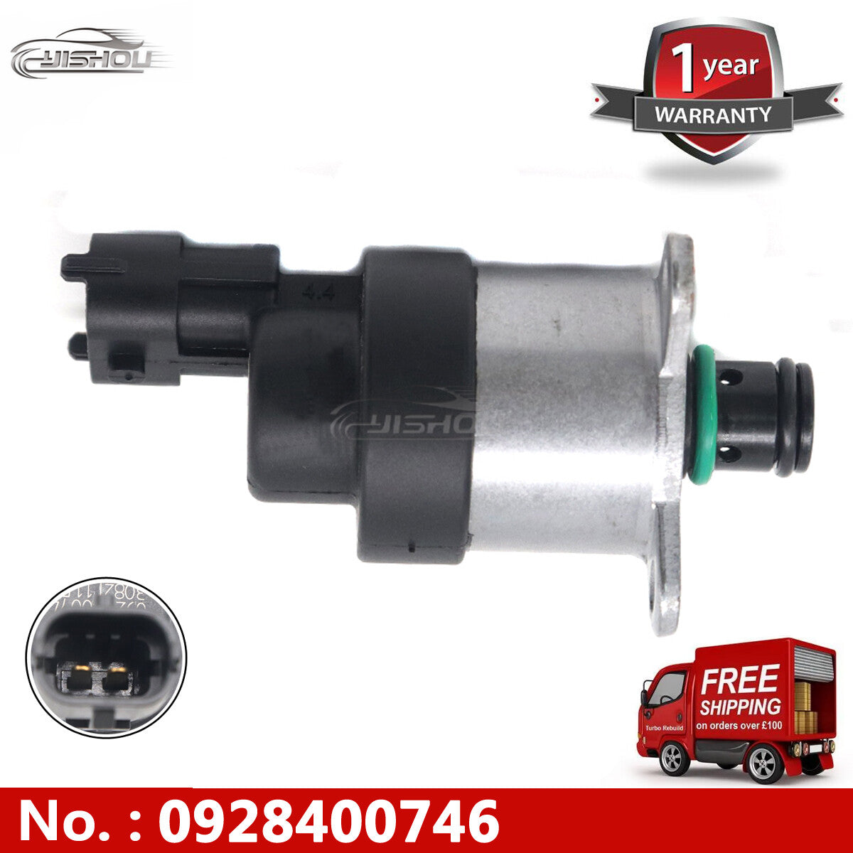 Fuel pump regulating valve 0928400746, suitable for MAN , NG, TGA, TGS, TGX, NEOPLAN, TEMSA. new.