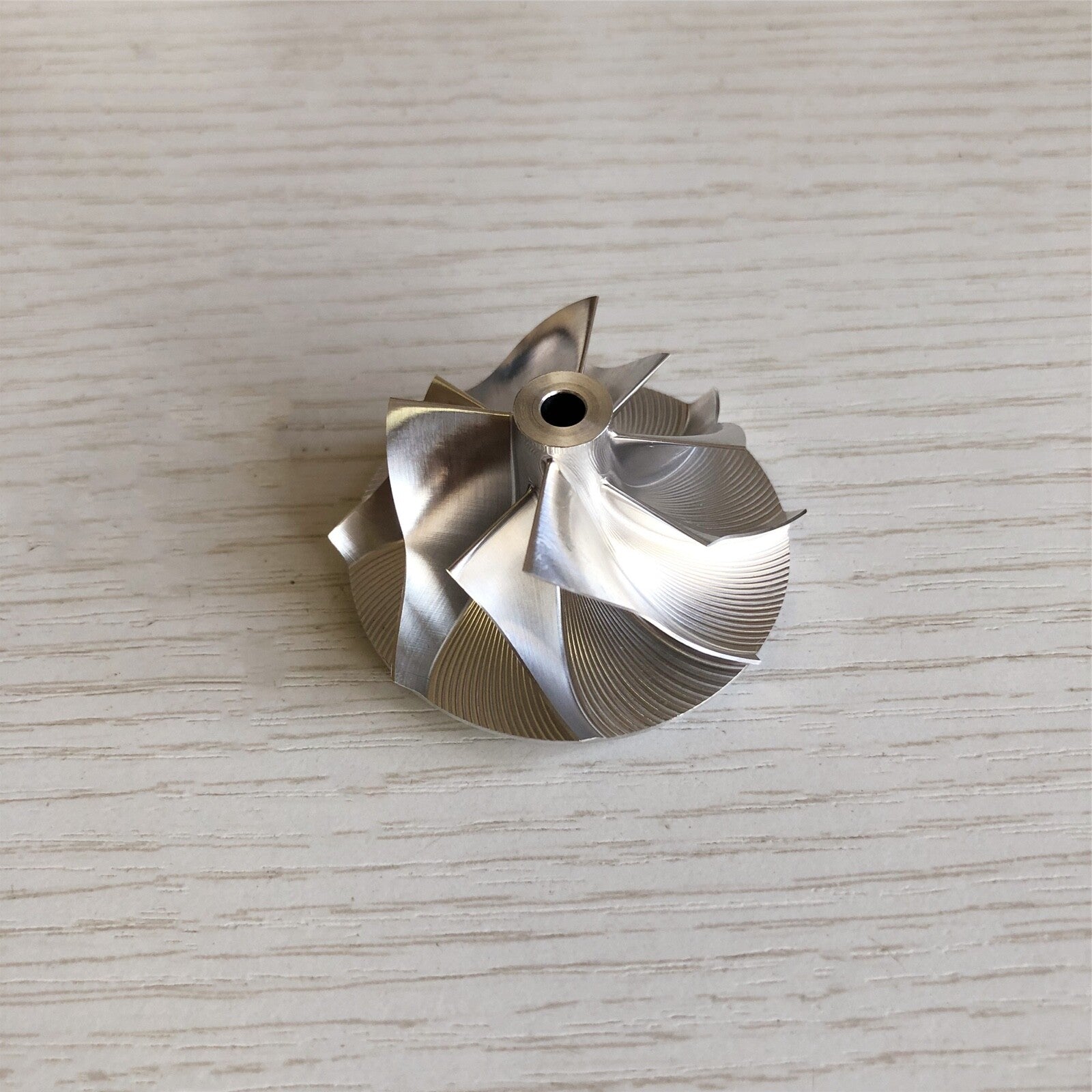 KP39 5443-123-2023 33.50/46.00mm 4+4 blades performance Billet compressor wheel