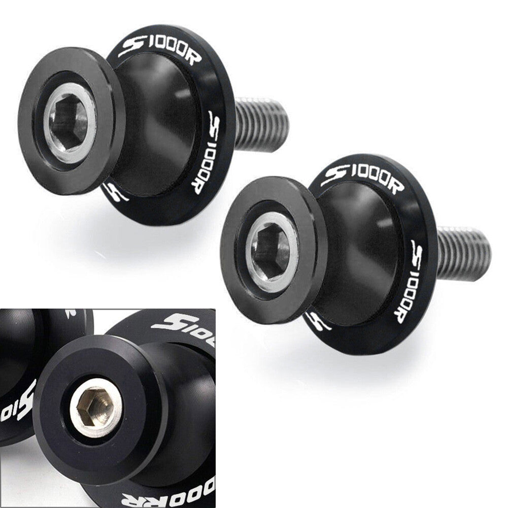 Black Swingarm Spools Stand M8 Screws Slider for BMW S1000R S1000RR 2014-2018