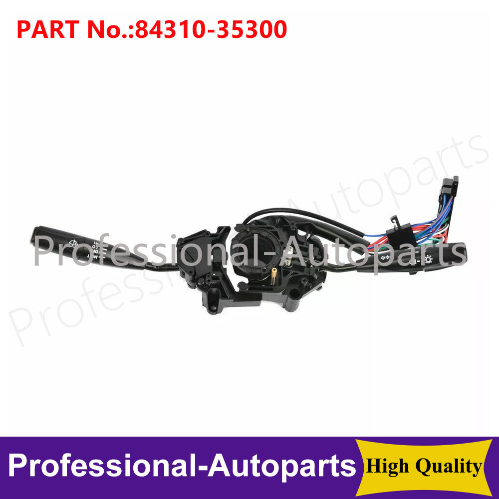 Headlight, turn signal, and wiper switch 84310-35300 for Toyota pickup trucks manufactured between 1989 and 1995.