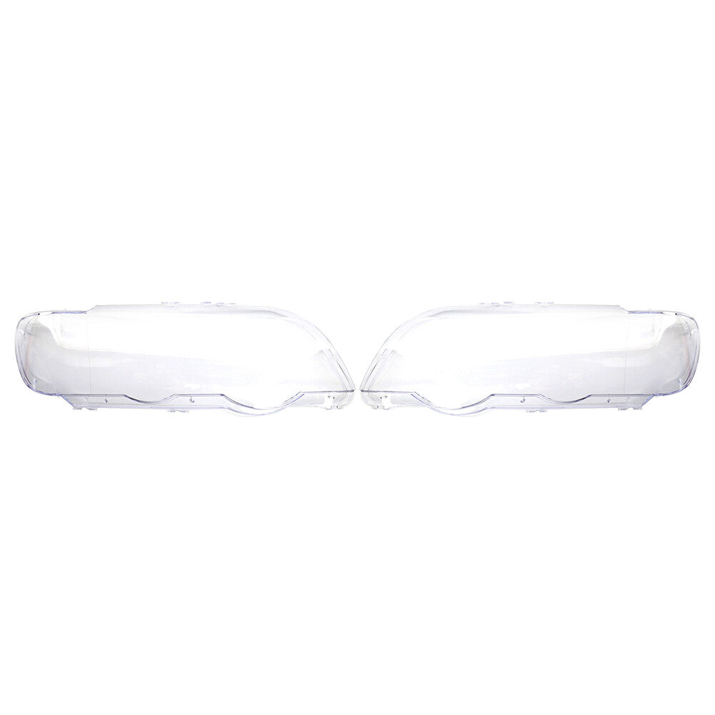 1 Pair Transparent Headlight Headlamp Clear Lens Cover for BMW X5 E53 1999-2003