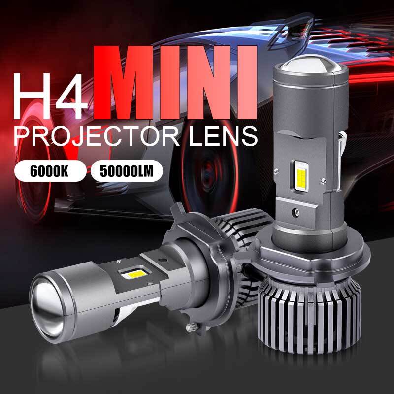 100W H4 for Mini Bi-LED Projector Lens 50000LM Hi/Lo Headlight Kit Retrofit 9003 LHD