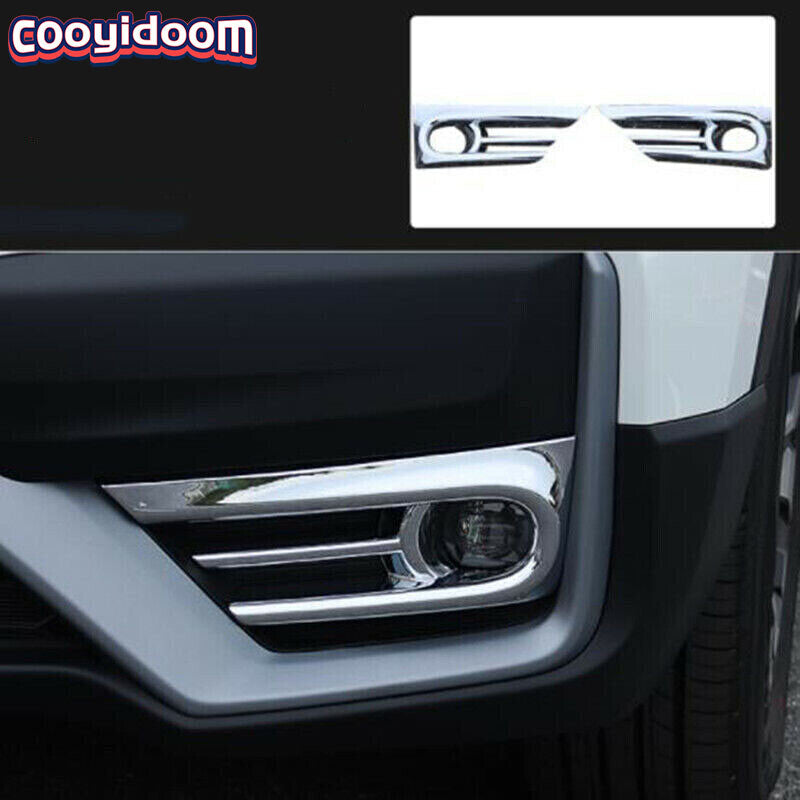 2-Piece Chrome Front Fog Light Protector Cover Trim for Honda CR-V (2020-2022)