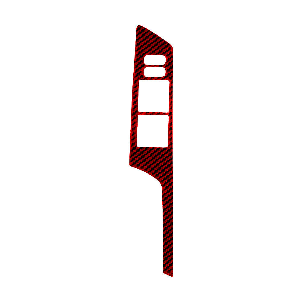 Red Carbon Fiber Driver Door Lift Control Cover Trim for Toyota Matrix 2009-2014
