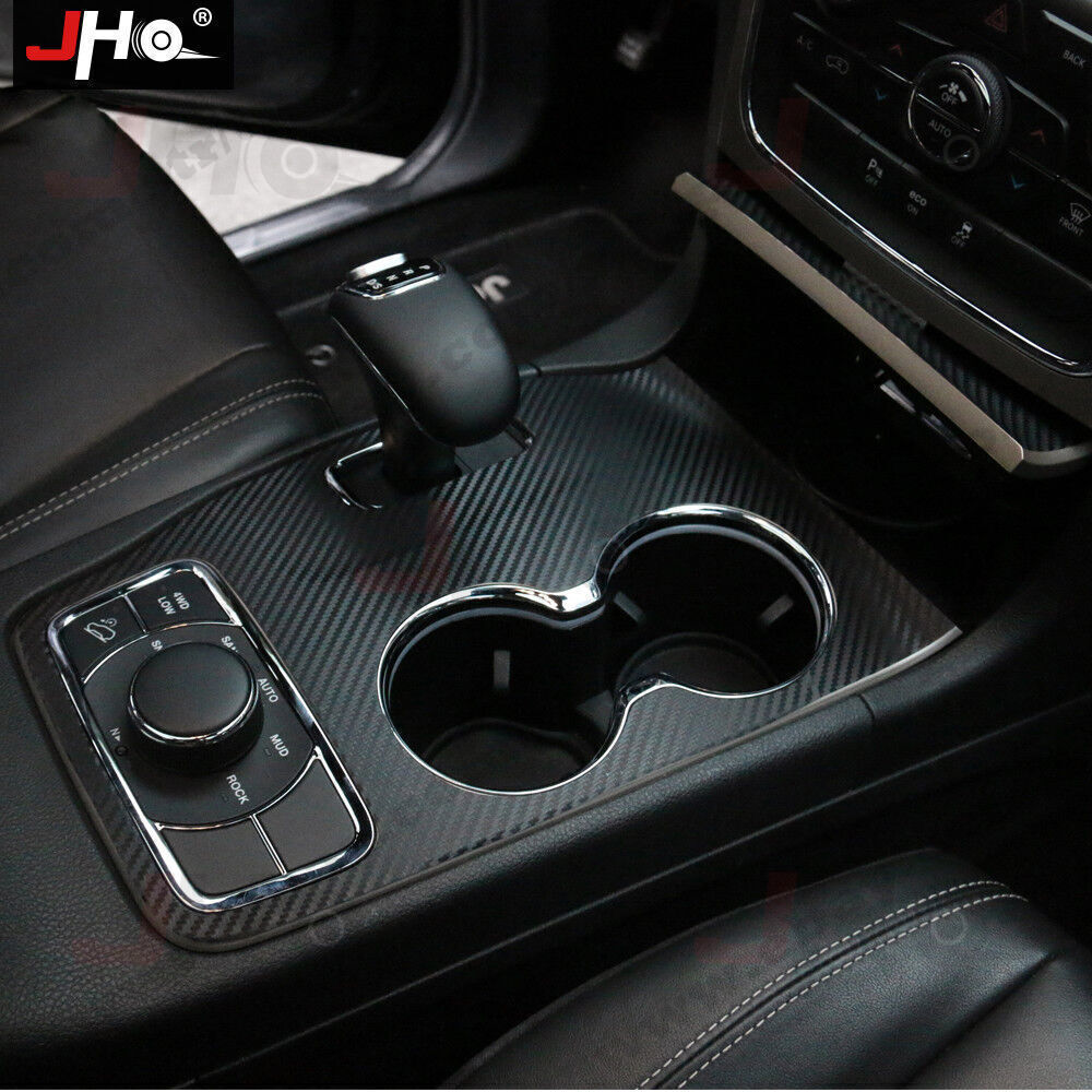 for Jeep Grand Cherokee 14-15 Thin Carbon Water Cup Holder Panel Cover Stickers