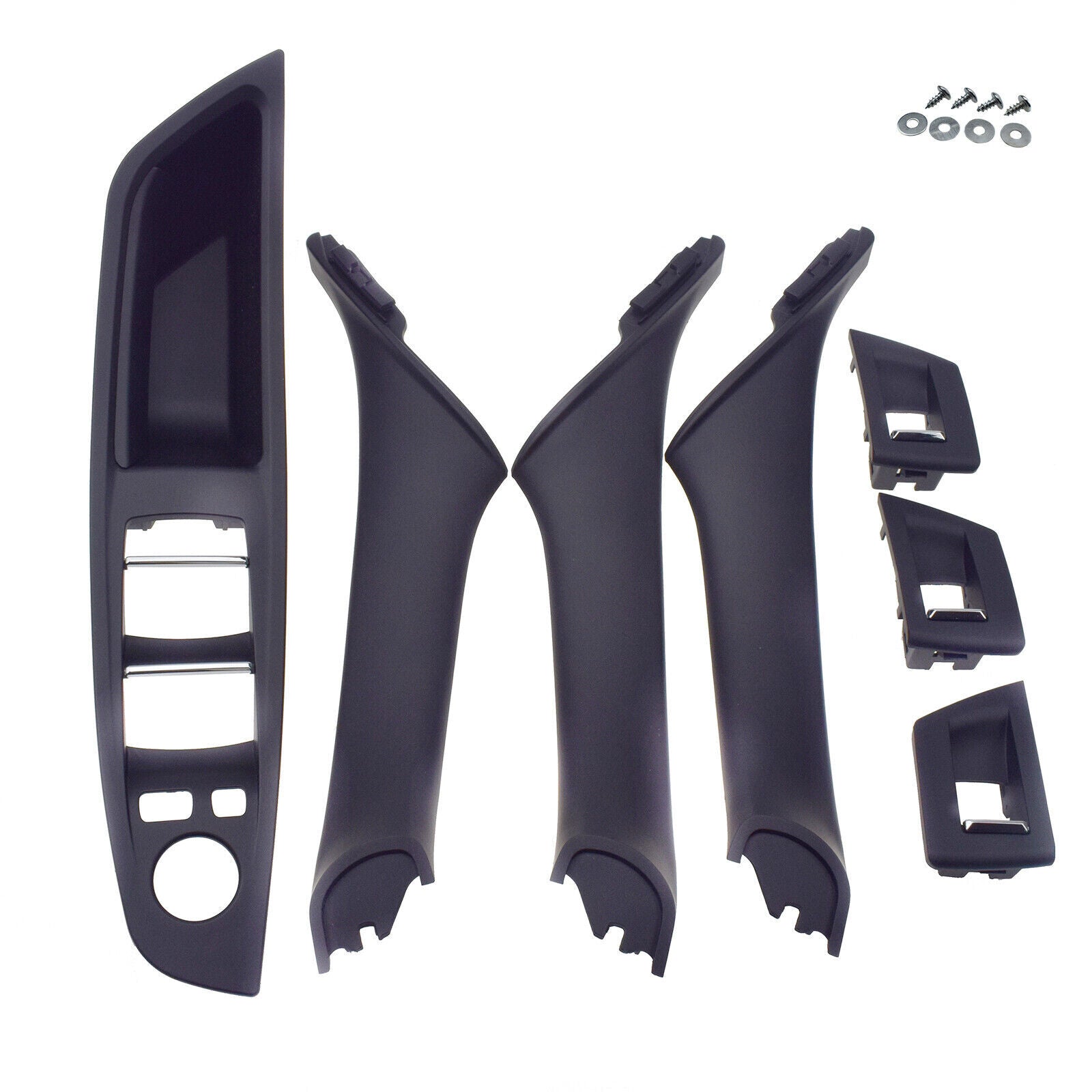for BMW 5 Seriess 520i 523i 528i 530i 535 7Pcs LHD Inner Door Panel Handle Black