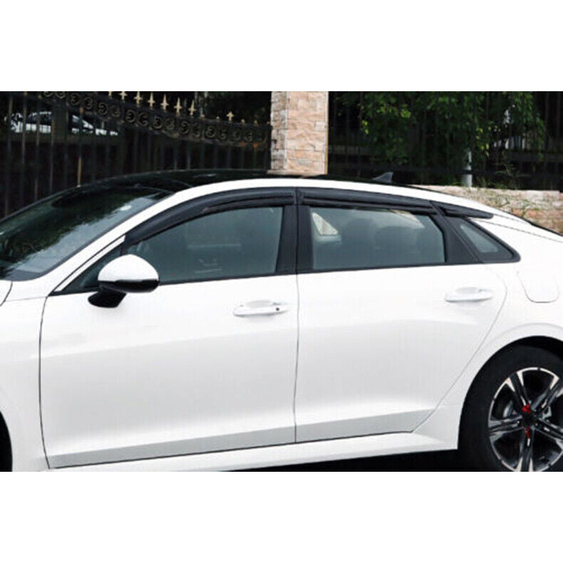 for Kia K5 2021-23 Black ABS Window Visor Vent Shade Sun Rain Guard Deflector 6x