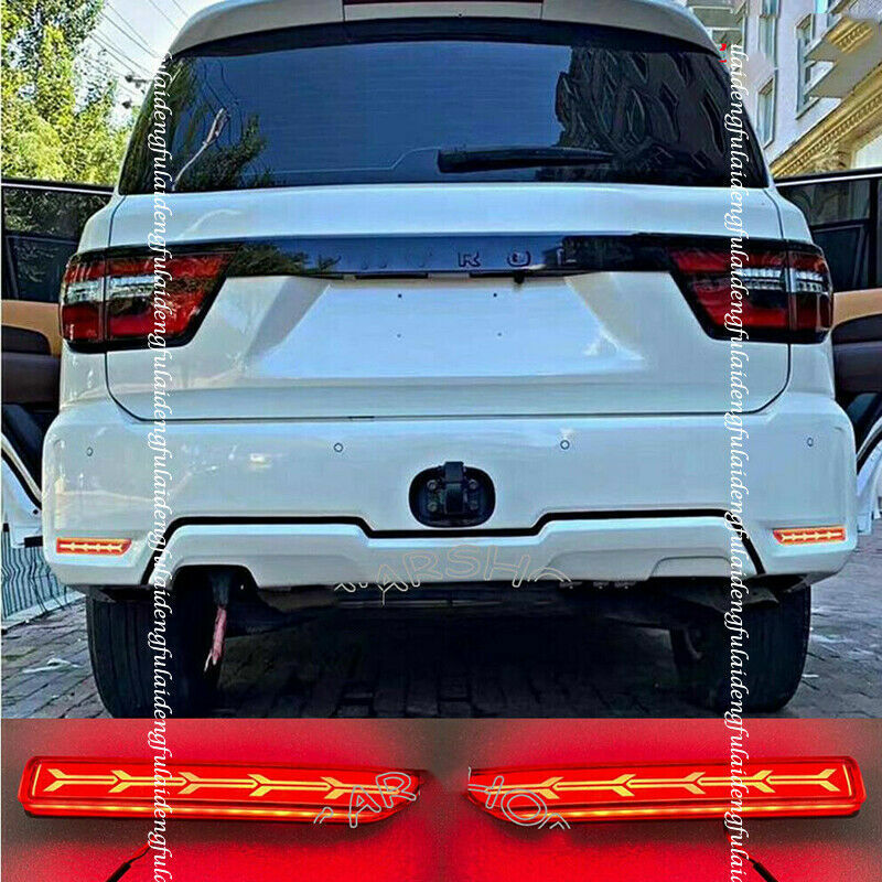 LED Rear Bumper Reflector Fog Brake Turn Indicator Lights for Nissan Armada Y62