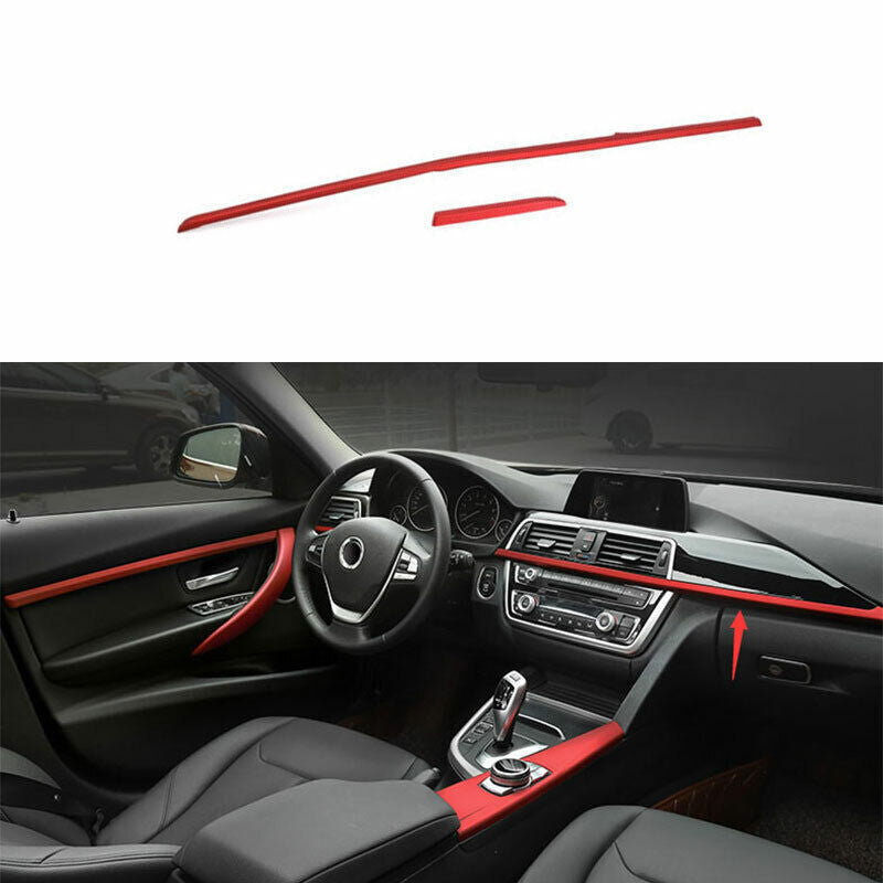 for BMW 3 4 Series GT 14-18 ABS Red Inner Central Console Instrument Strip Trim