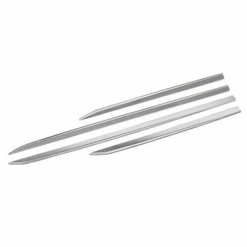 Strip Trim 4PCS Car Door Guard Molding Silver Titanium for Audi A4 B9 2017~2019