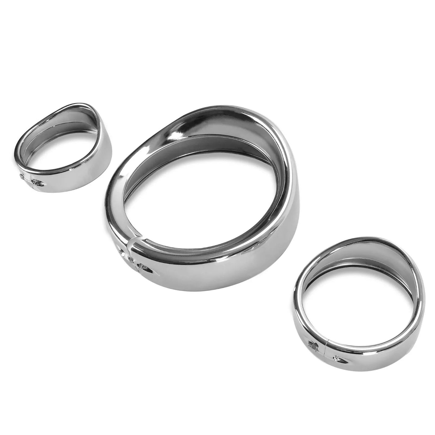 7+4.5 Headlight Fog Light Visor Style Trim Ring for Harley Electra Glide Dyna