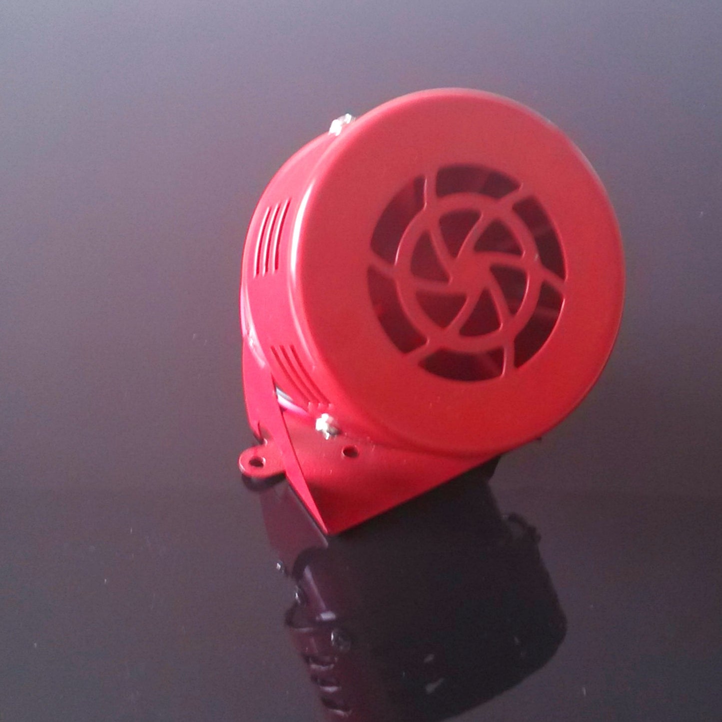 1Pc Red Car Truck Air Fan Driven Red Horn Sound Loud