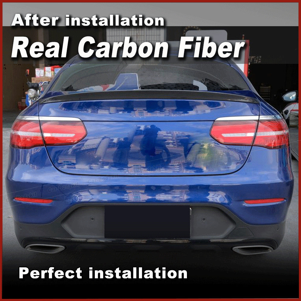 for Benz C253 GLC250 GLC300 GLC43 AMG REAL CARBON Rear Trunk Spoiler Boot Wing