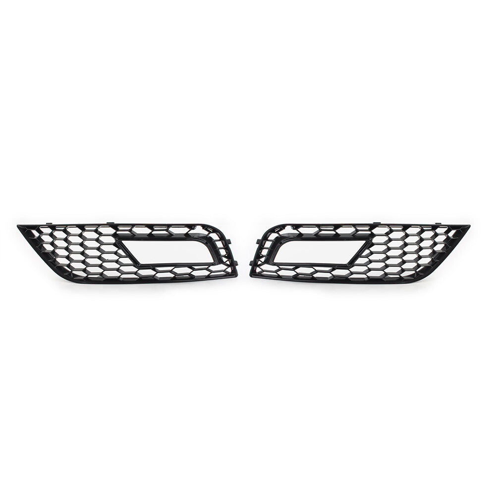 1 Pair Honeycomb Hex Mesh Fog Lights Cover for Audi A4 B8.5 2013-2016 2015 2014