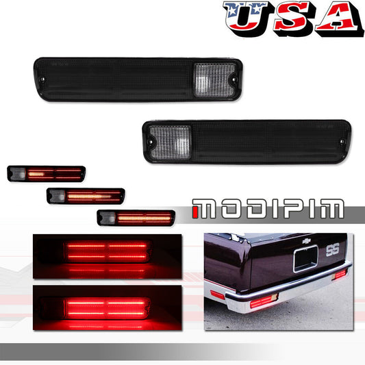 Two taillights are compatible with for Chevrolet El Camino Malibu for GMC Caballero- 79-87.