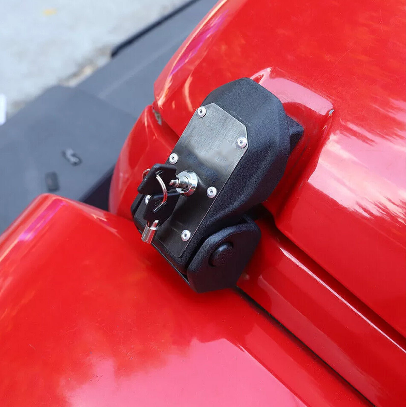 for Jeep for Wrangler JK 07-18 Engine Hood Locking Latch Catch Kit Accessories Black
