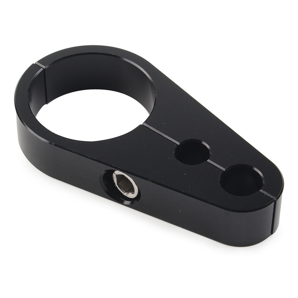 Brake Clutch Cable Wire Clamp Clip Fit for Harley 1-1/4 Handlebar 2-Holes Black mo