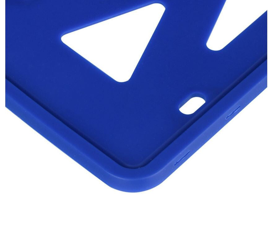 1 piece of blue silicone car license plate frame cover for rear boots suitable for Cadillacs
