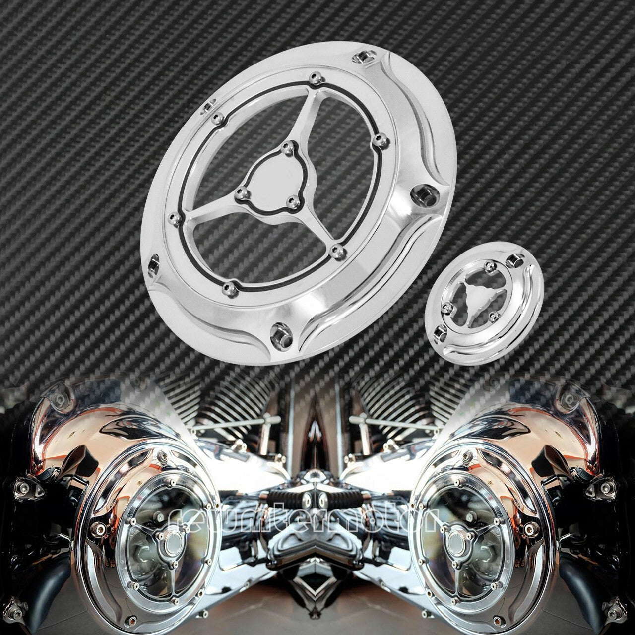 Clarity All Chrome Derby Cover Timing Cover Fit for Harley Touring FLH/T 2016-20