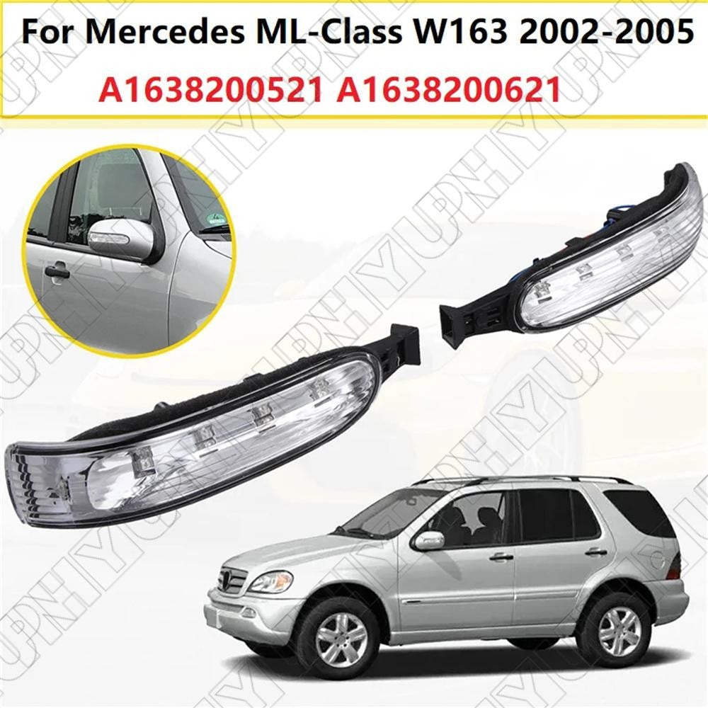 Pair For 2002-2005 for Mercedes-Benz ML-Class W163 Rearview Mirror Turn Signal Light