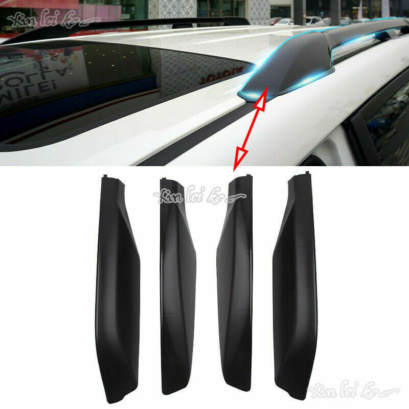 4X Roof Rail Rack End Cover Shell Cap Black for Toyota Prado FJ/LC150 2010-2021