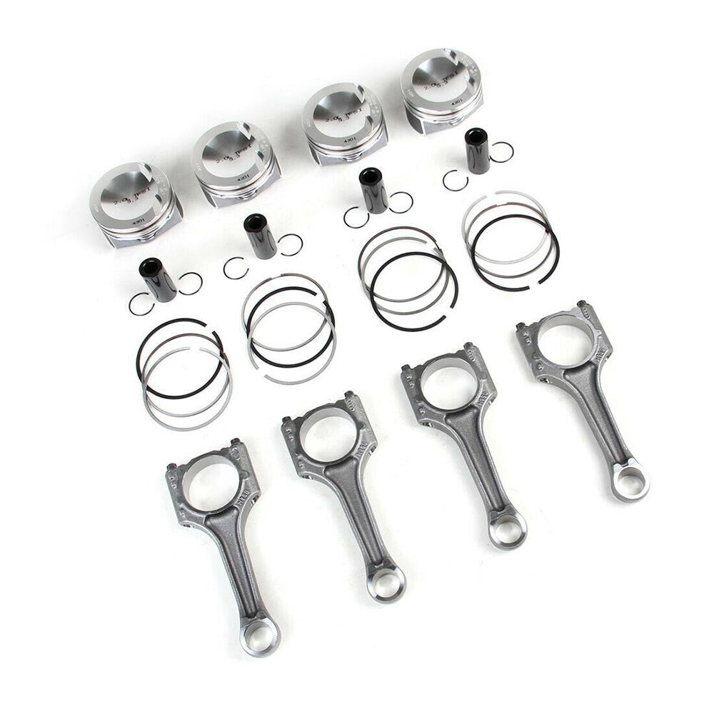 ¦µ23mm Pistons Rings Kit+Con Rods 06H107065DM for Audi A4 Q5 for VW for Jetta 2.0T