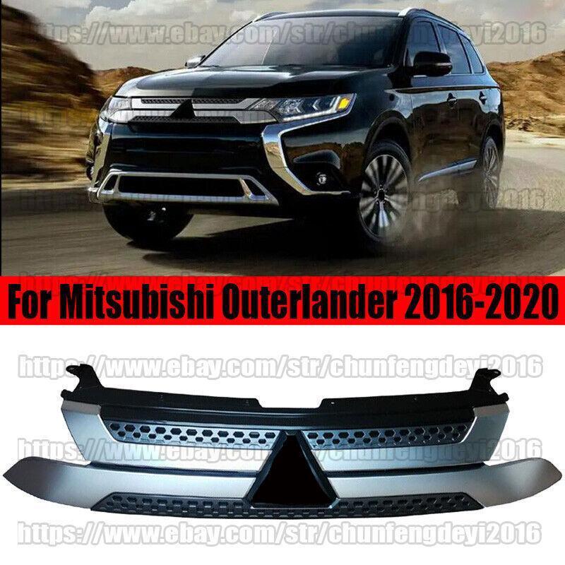 For 2016-20 for Mitsubishi Outlander Front Bumper Factory Style Silver Grille Grill